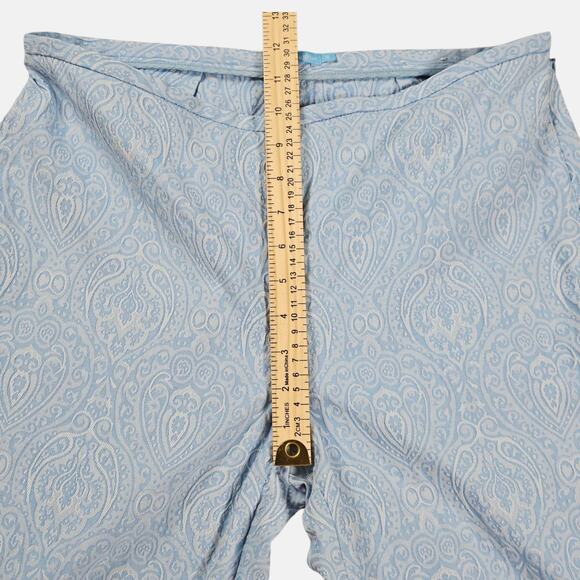 J McLaughlin Pants Womens Size 10 Blue White Jacquard Stretch Casual Career - Picture 14 of 14